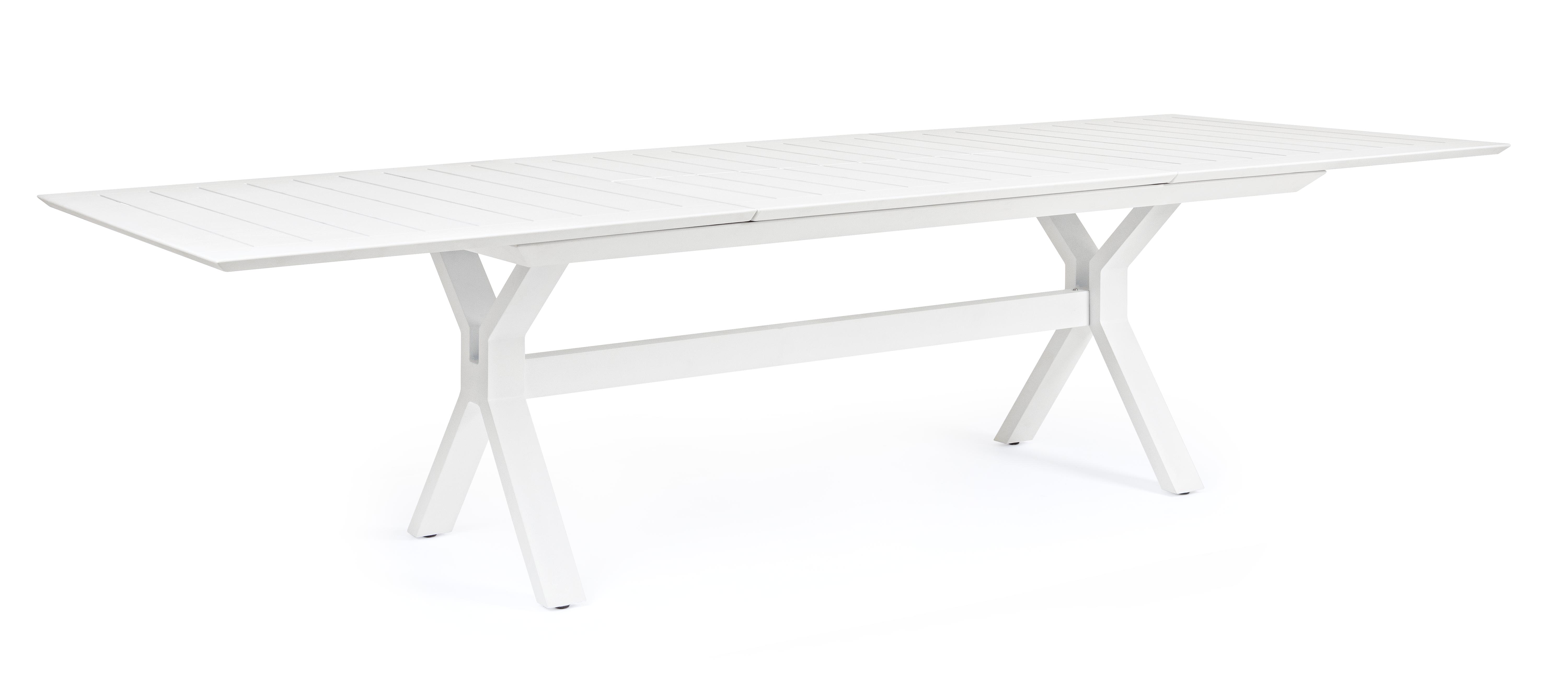 Gartentisch in Weiß - auf 300 cm ausziehbar 