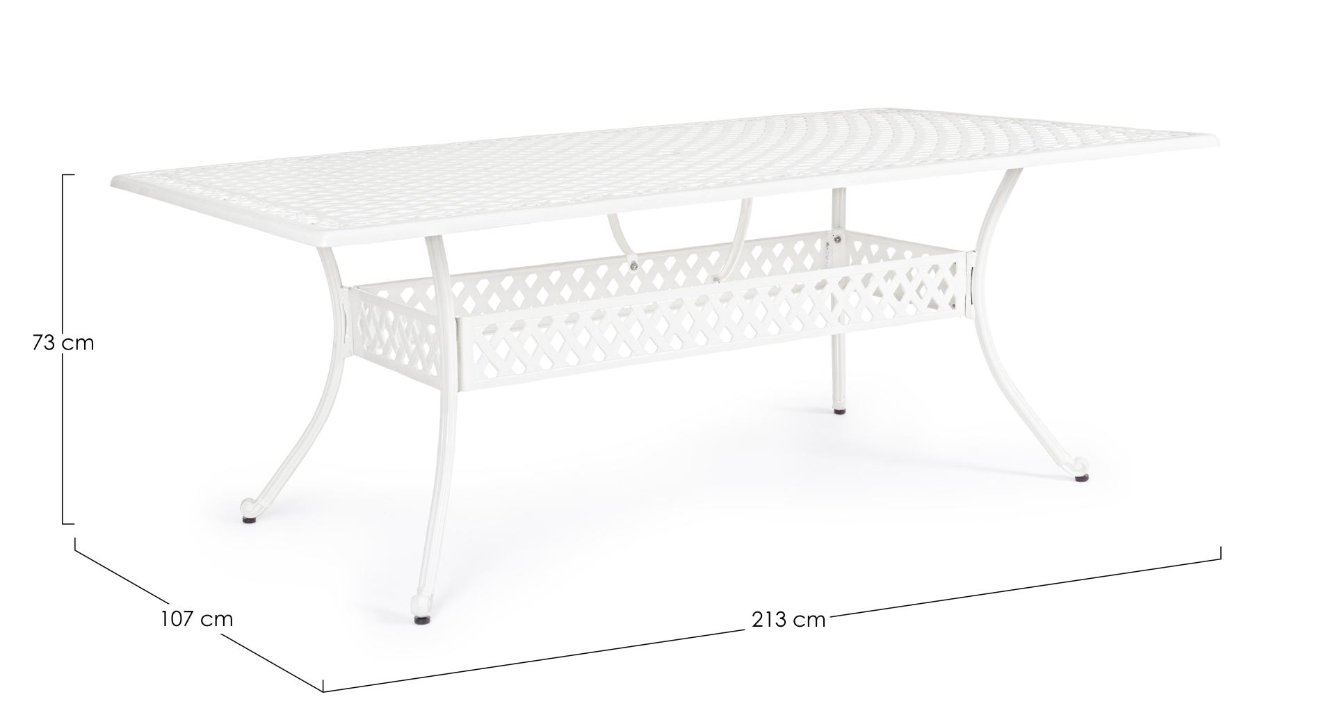 IVREA rechteckiger Tisch 213x107 weiß