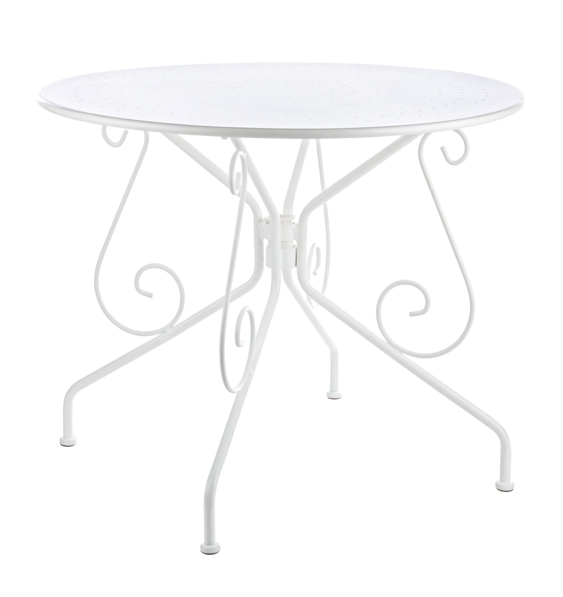 Runder Outdoor Tisch in Weiß