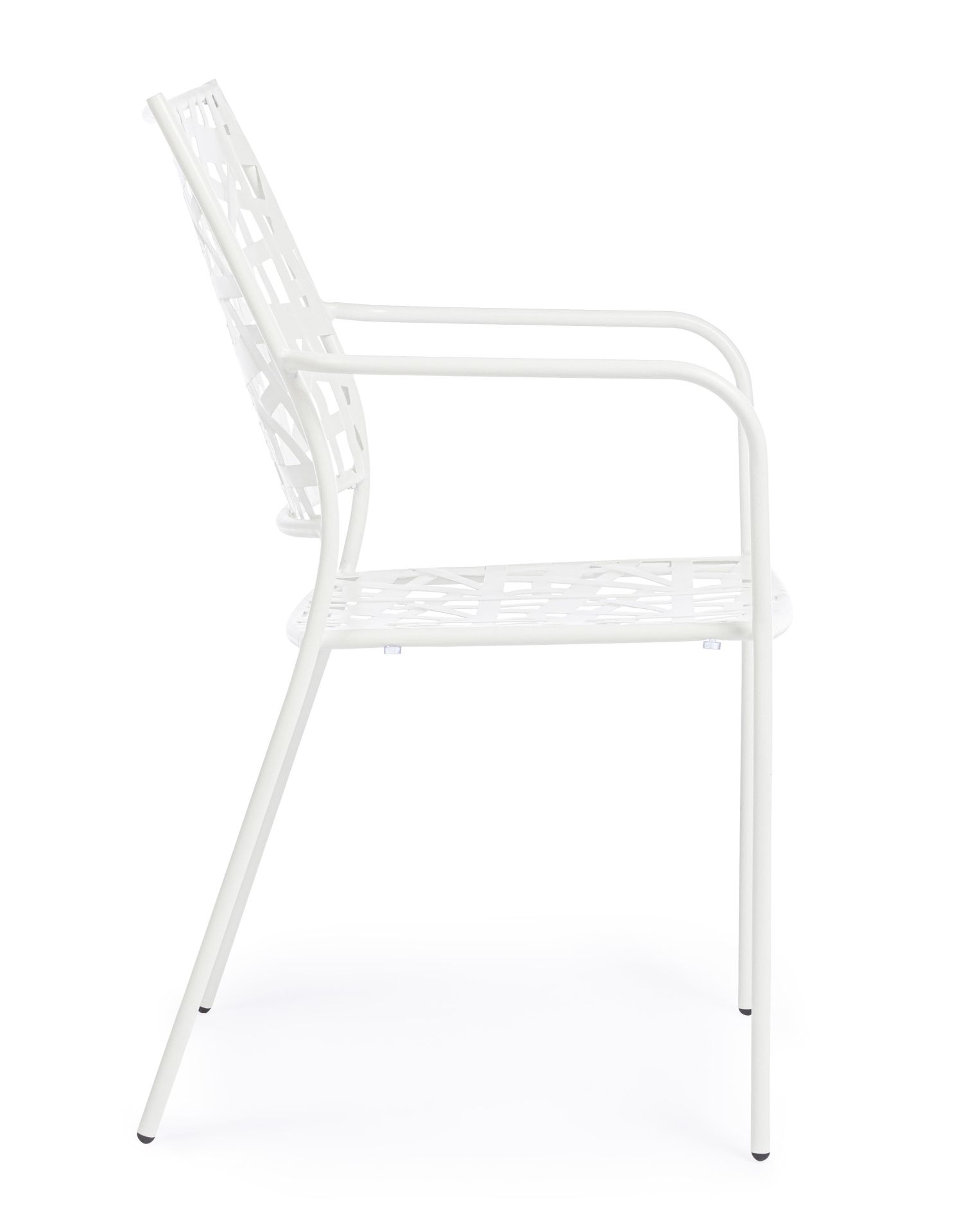 Stuhl KELSIE mit Armlehne weiß | stapelbar