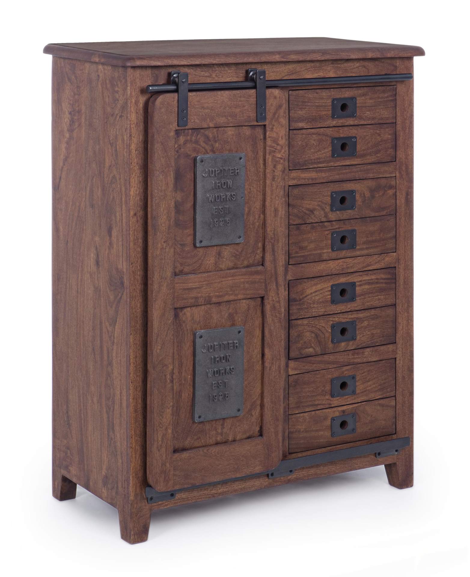 Hohes Sideboard JUPITER 1 Türen - 4 Schubladen