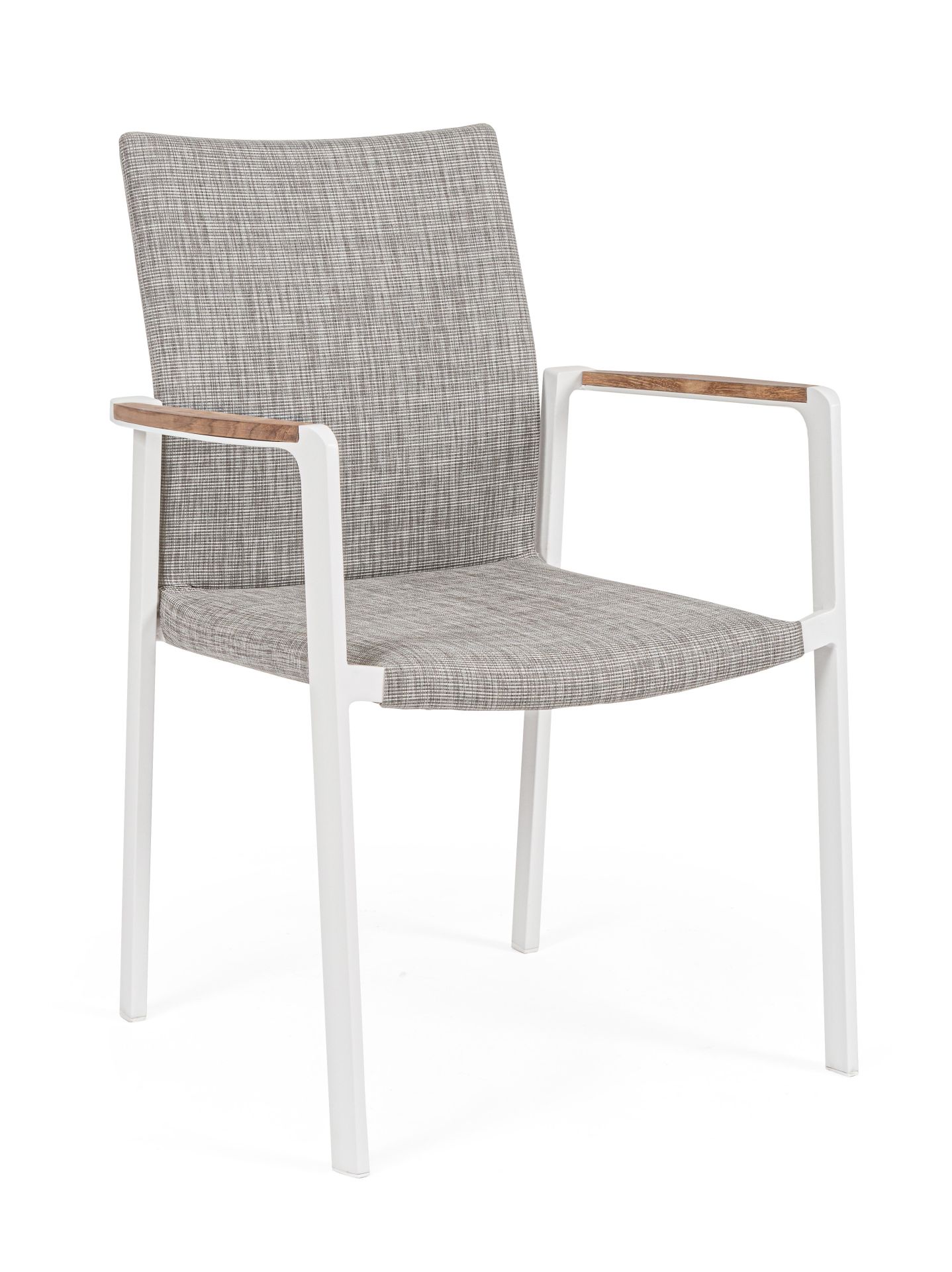 Stuhl mit Armlehne JALISCO weiß | stapelbar