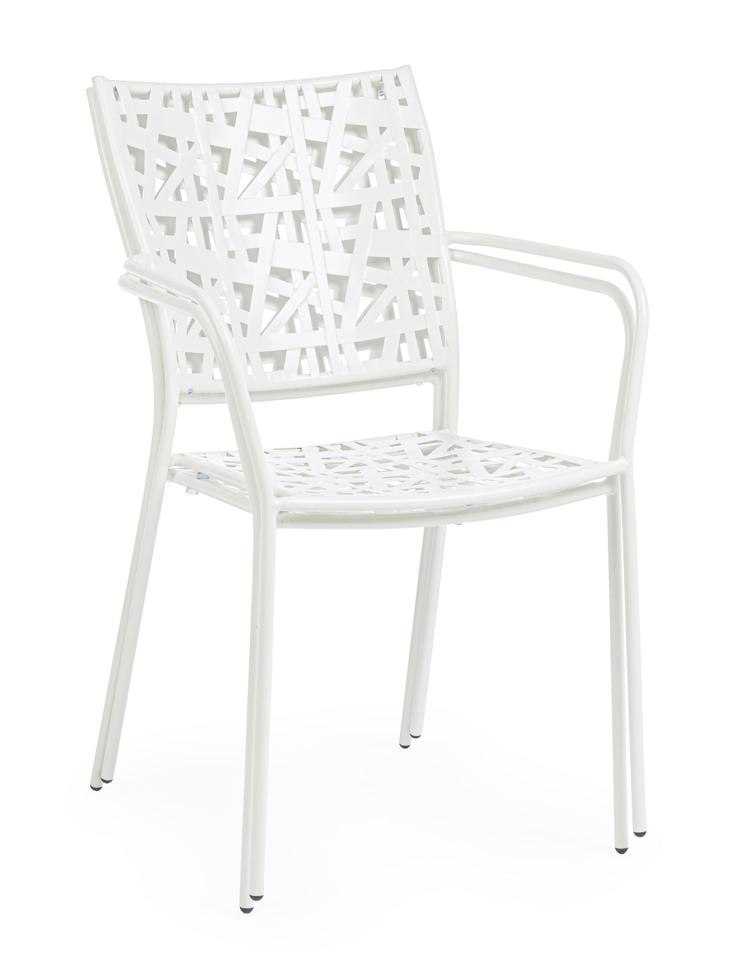 Stuhl KELSIE mit Armlehne weiß | stapelbar