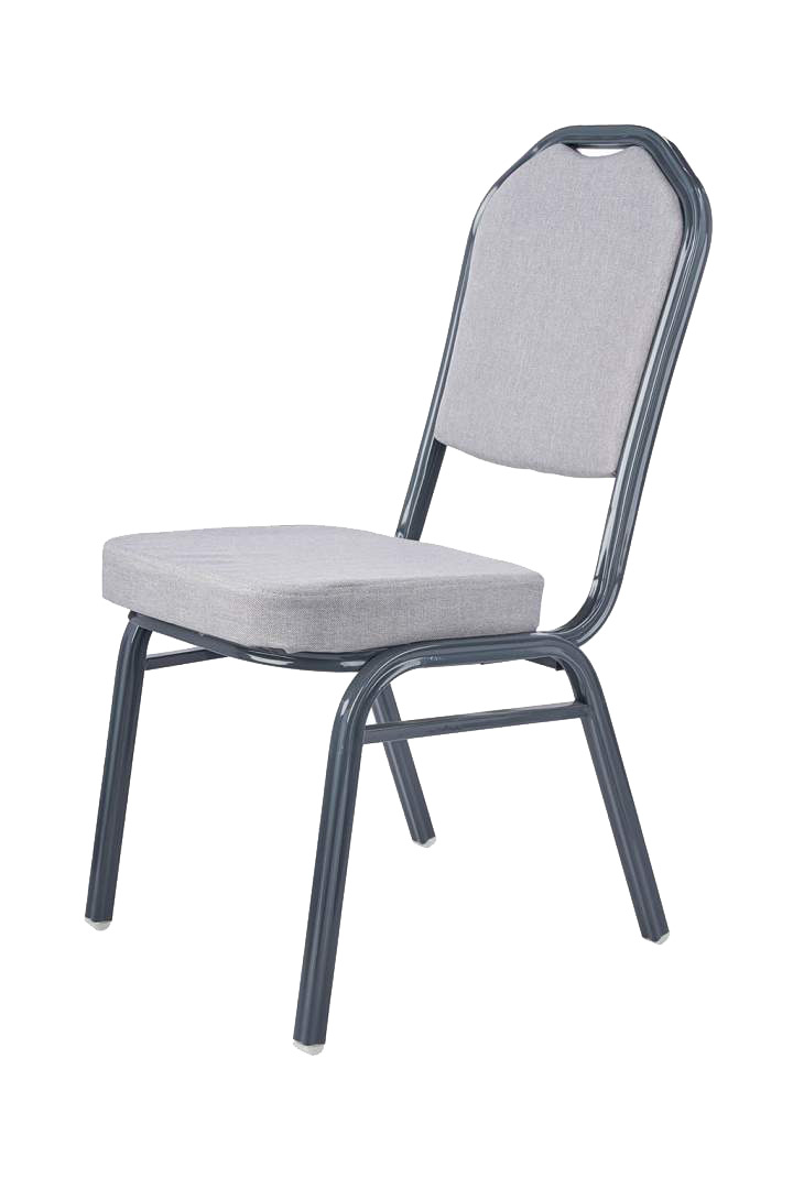 Gepolsterte Stuhl in Grau