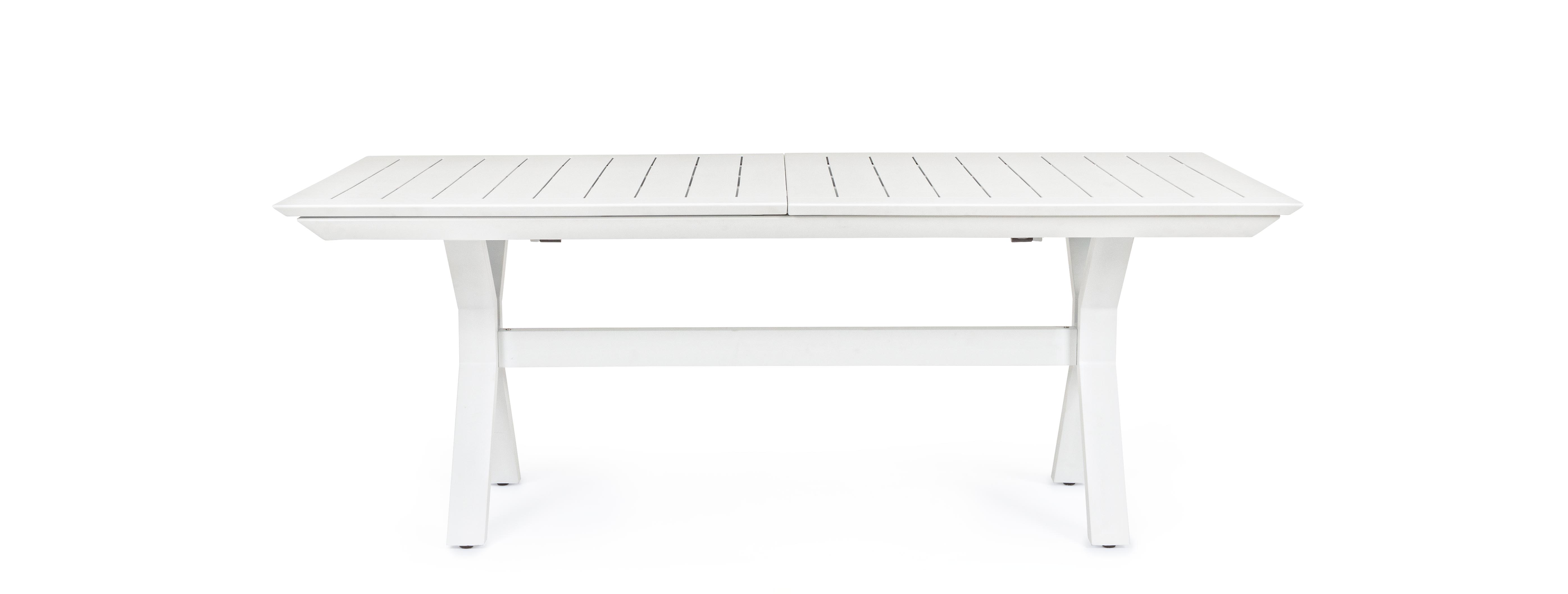 Gartentisch weiß | ausziehbar KENYON  200 - 300 cm