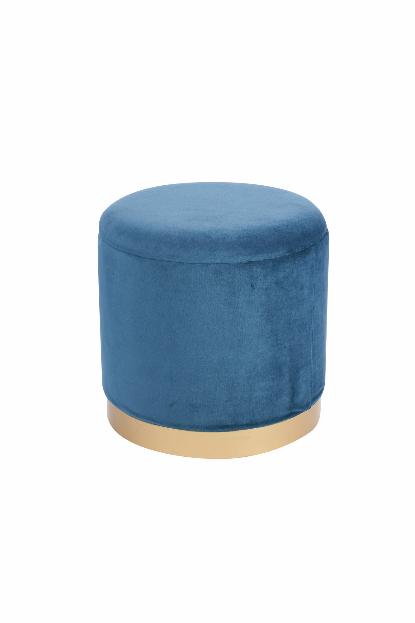 Sitzhocker in Blau mit Stauraum