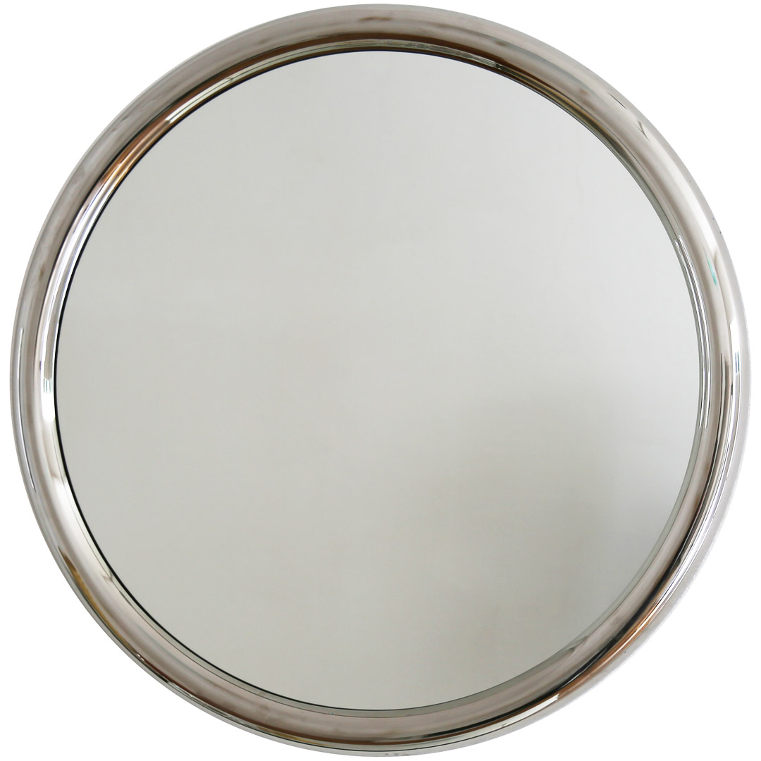 Großer Spiegel rund - silber Farbe 