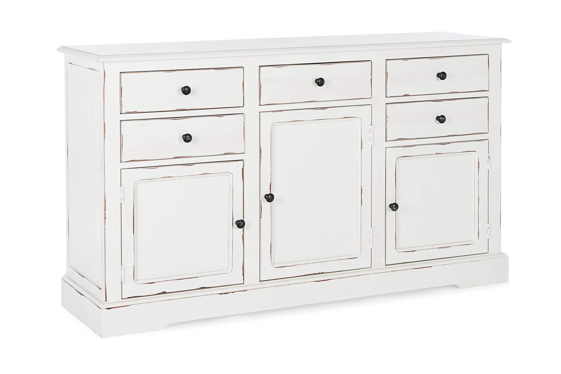 Sideboard weiß JEFFERSON 3 Türen - 5 Schubladen 