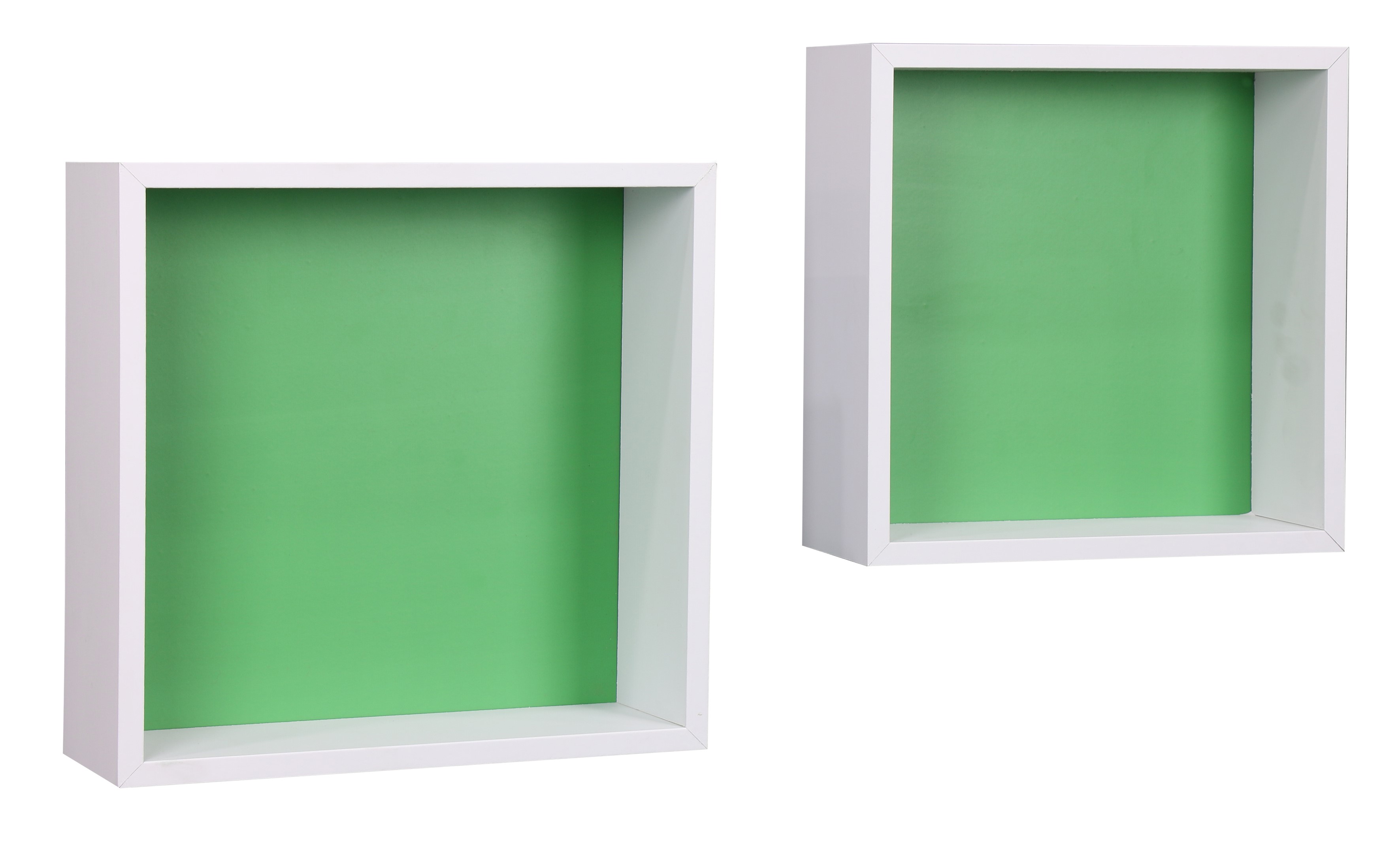Regal quadratisch - Farbe grün -weiß