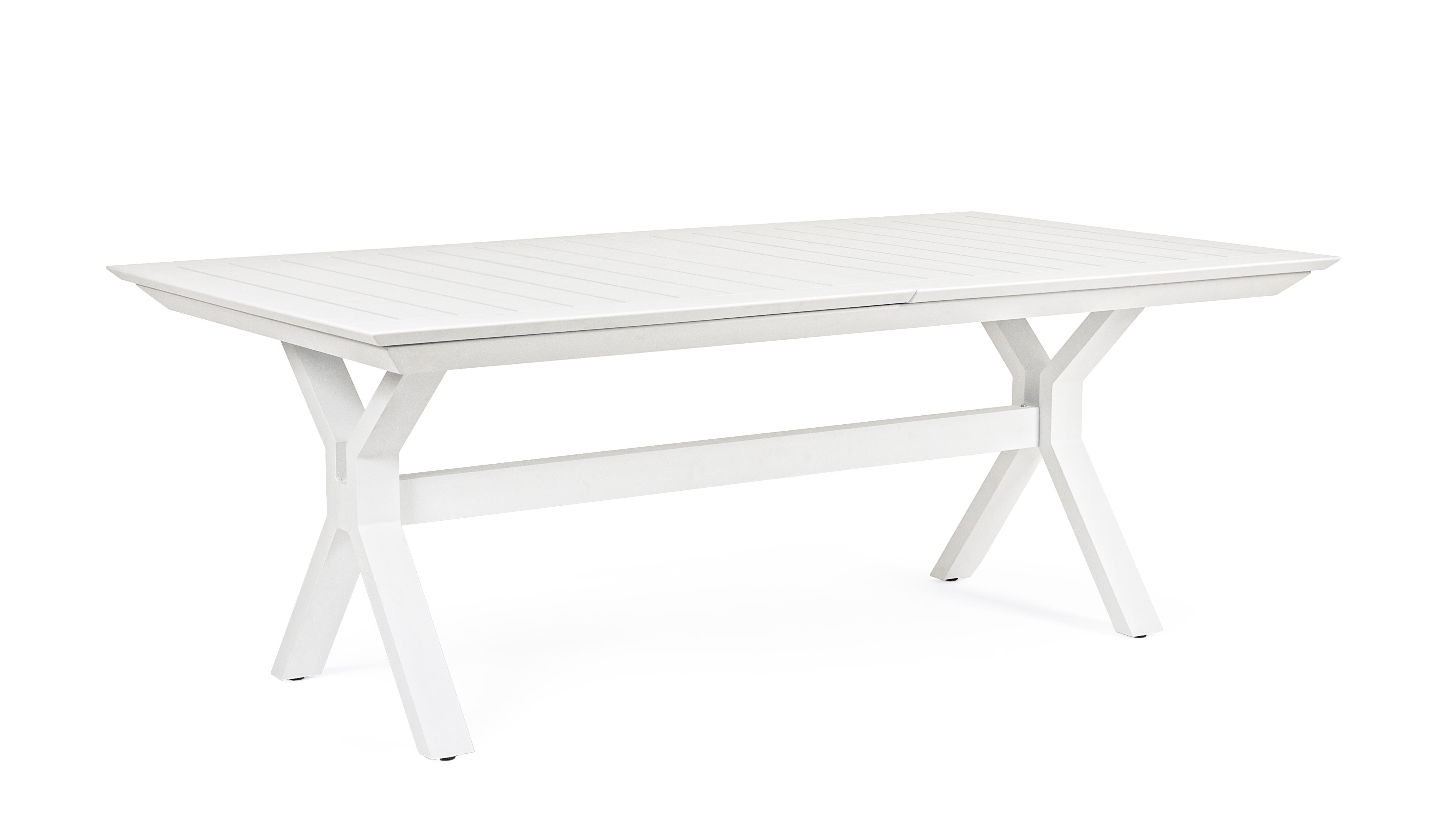 Gartentisch weiß | ausziehbar KENYON  200 - 300 cm