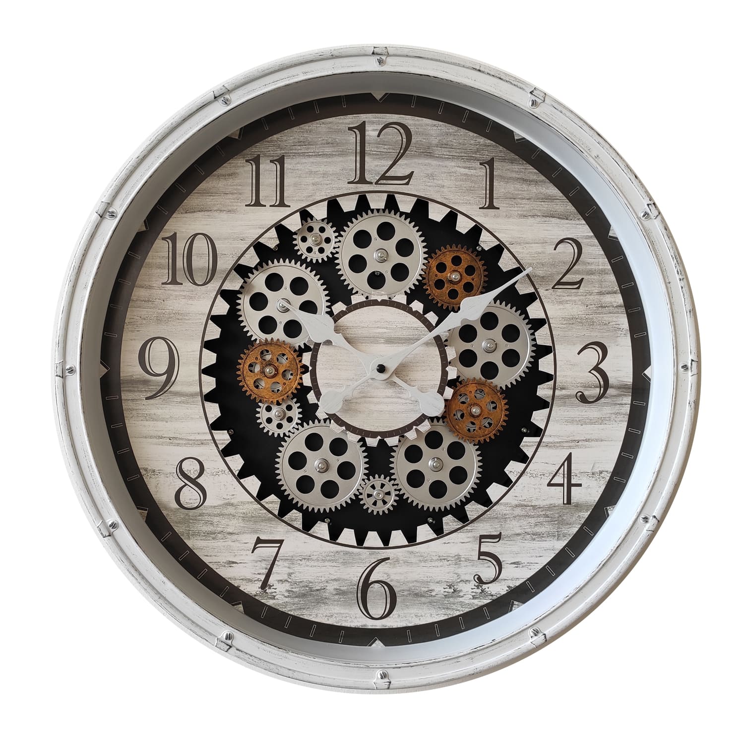 Wanduhr mit beweglichen Zahnrädern – 58cm 