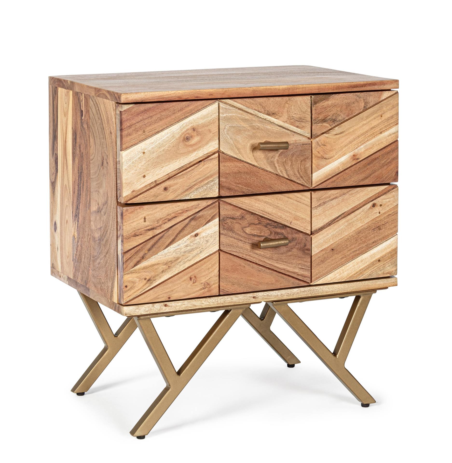 Design Nachttisch aus Akazienholz