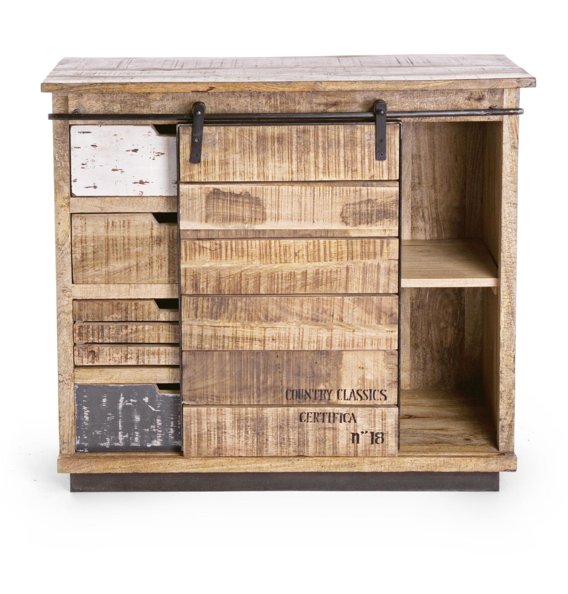 Sideboard TUDOR 1 Tür - 4 Schubladen