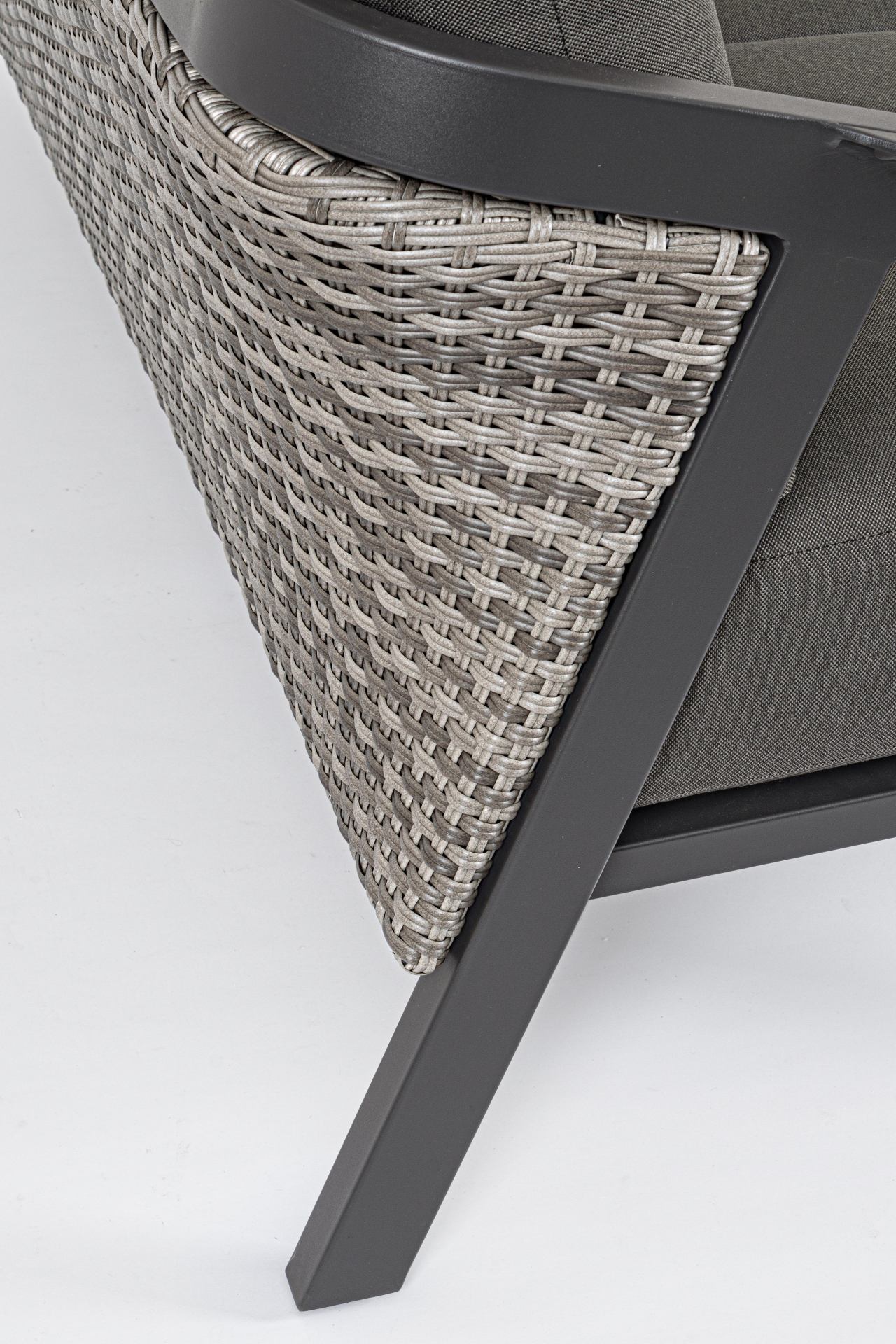 CORDOVA Lounge-Set4 mit Kissen anthrazit