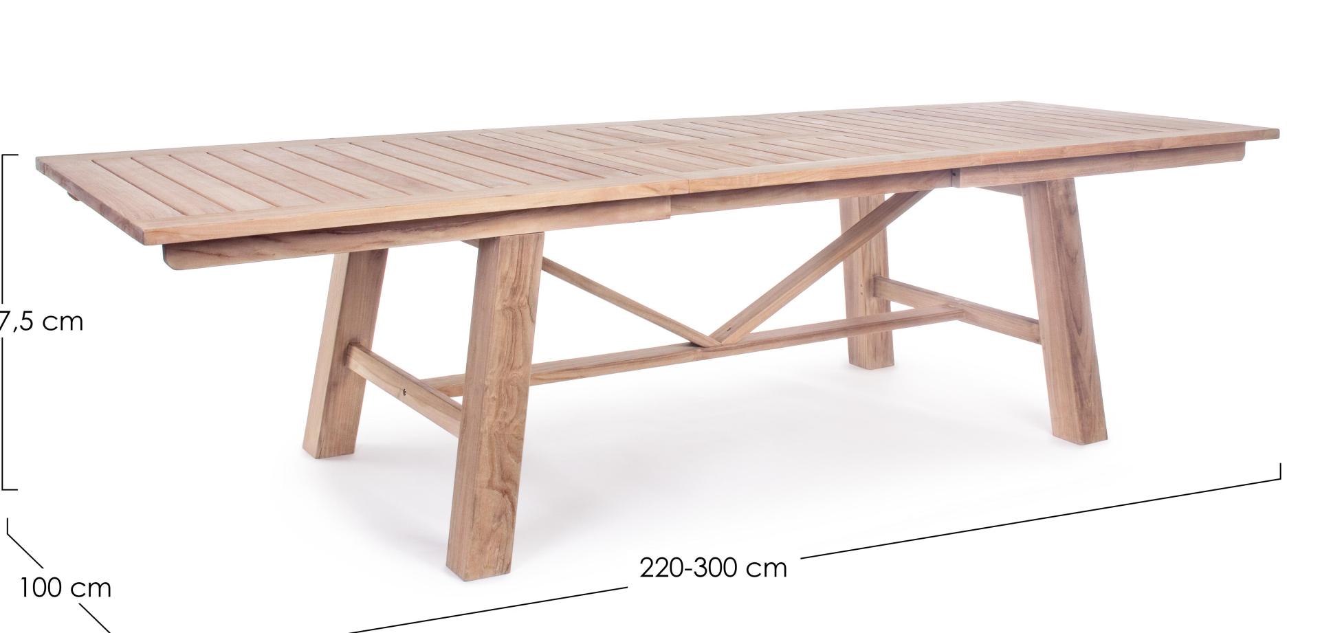 Ausziehtisch 300 cm | Teakholz  MARYLAND