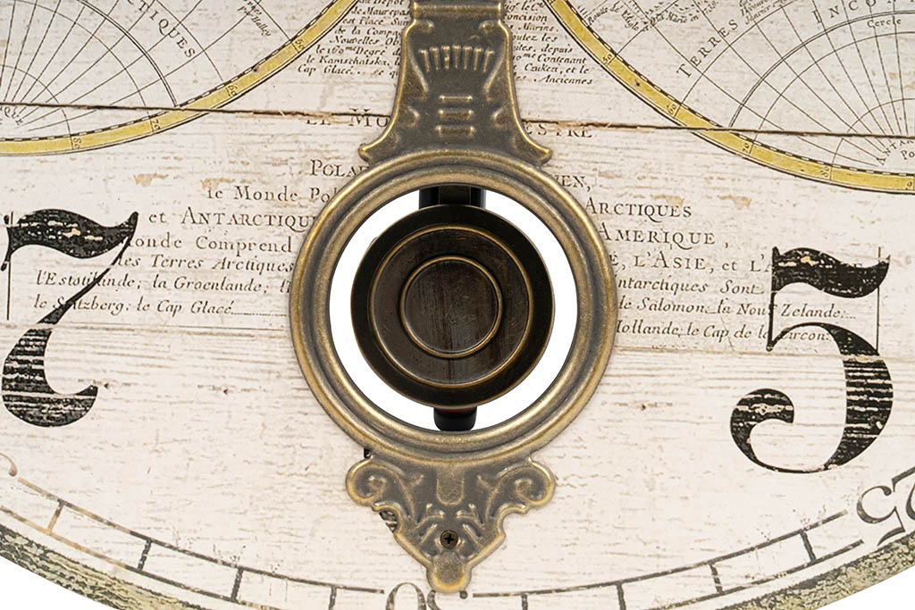 Wanduhr Globus -Motiv Detailansicht