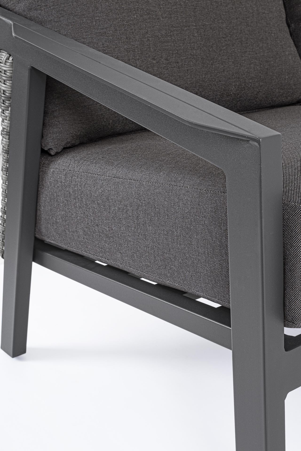 CORDOVA Lounge-Set4 mit Kissen anthrazit