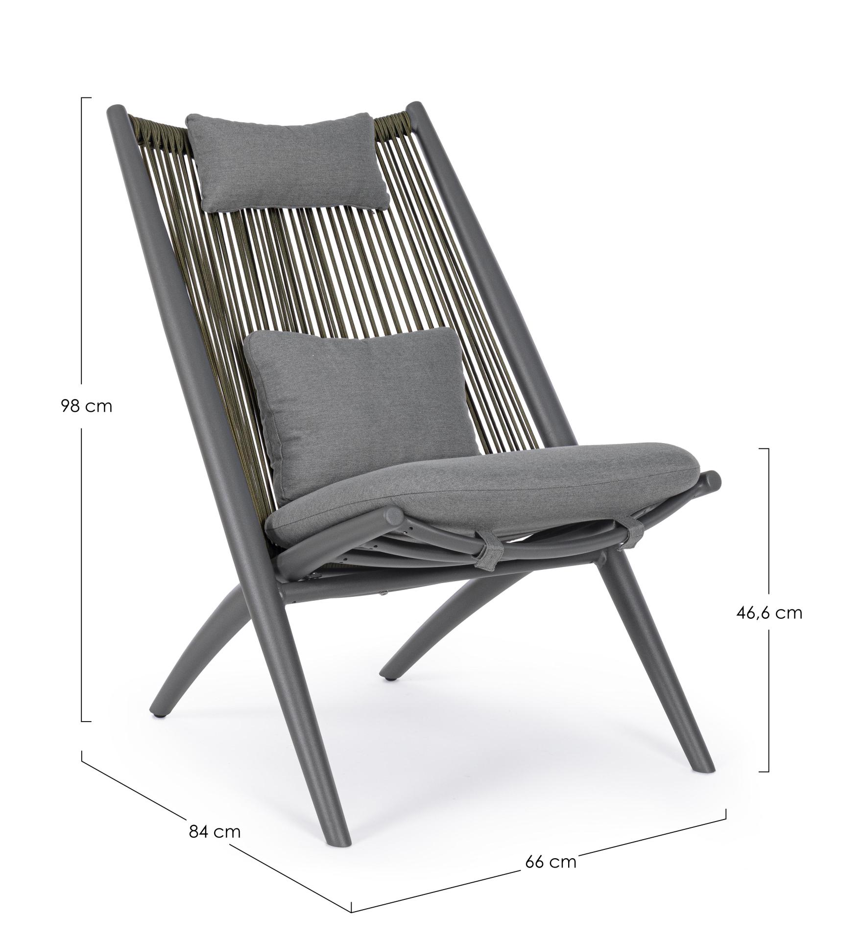 Outdoor Lounge Sessel ALOHA anthrazit