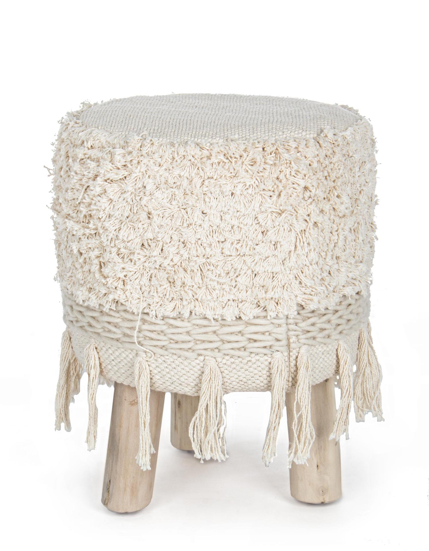 Hocker weiß - Baumwolle