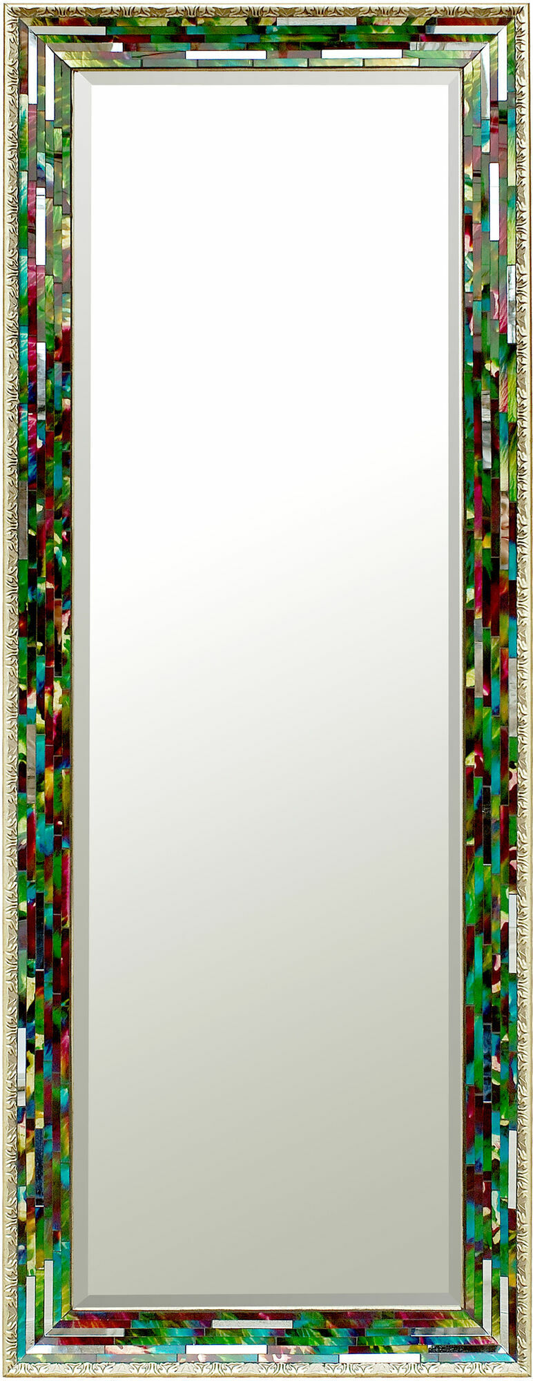 Spiegel mit bunten Mosaik Rahmen