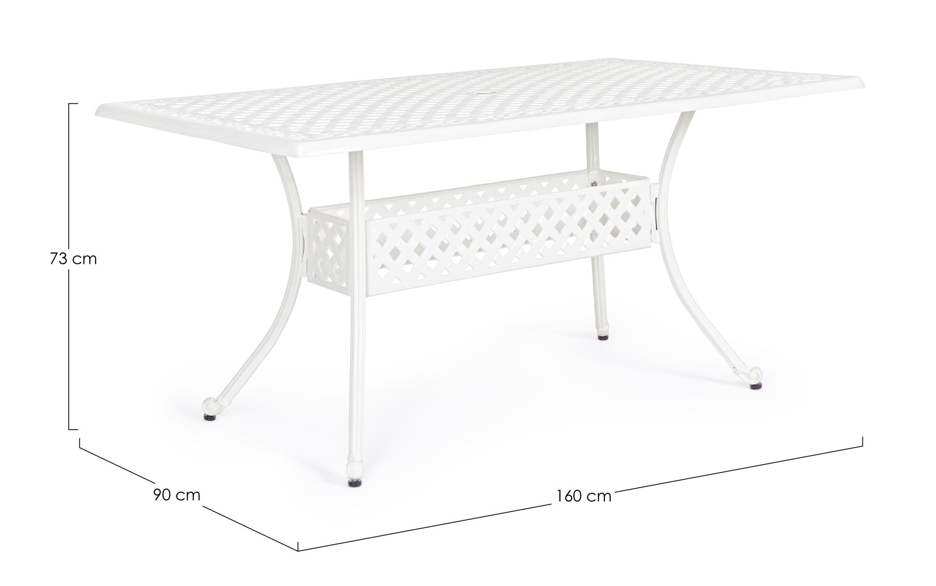 IVREA rechteckiger Tisch 160x90 weiß