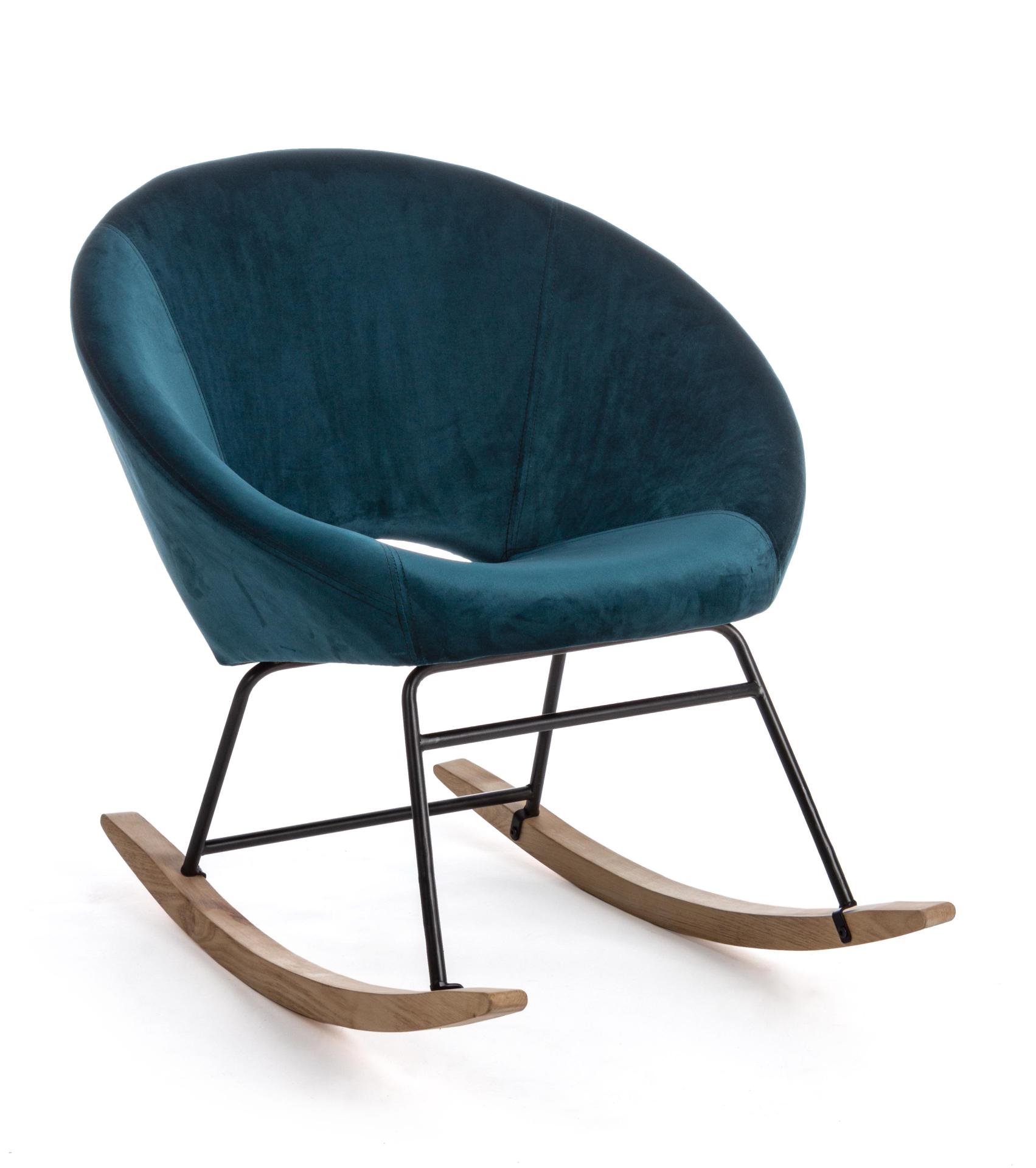 Schaukelstuhl modern -türkisblau