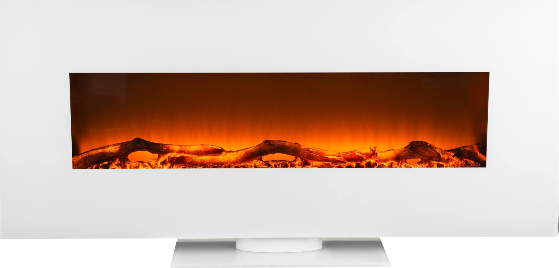 Weißer elektrischer Kamin für Stand- bzw. Wandmontage