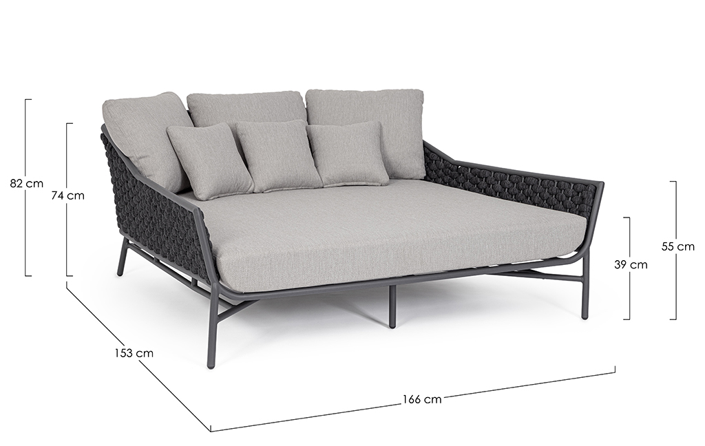 DAYBED M-K EVERLY ANTHR QS22/GRAPHIT