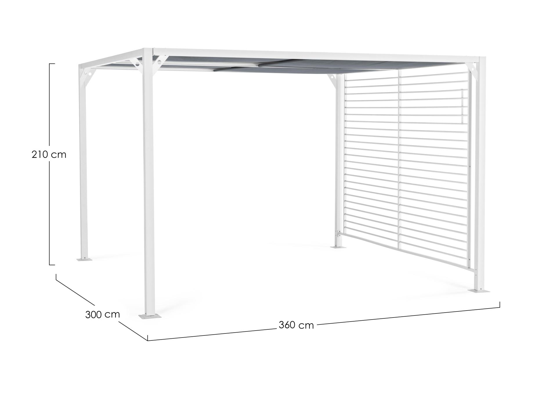 Pavillon weiß NOAH 3x3,6m | Schiebedach