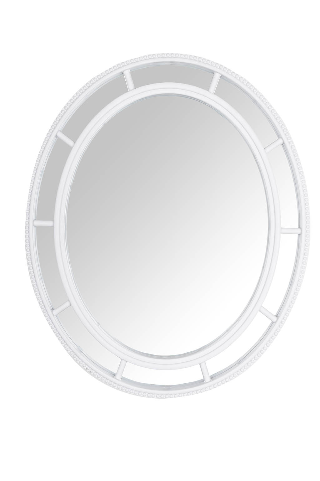Ovaler Spiegel in Weiß
