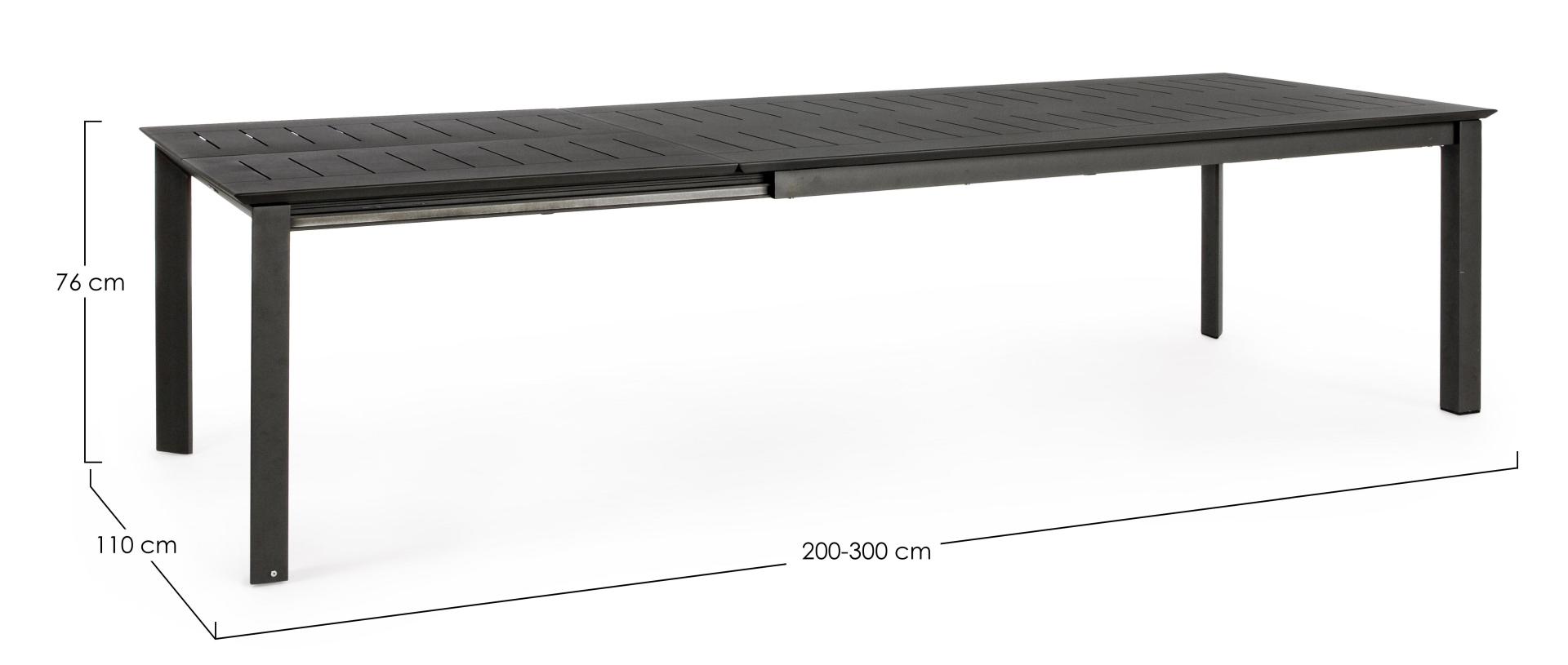 Ausziehbarer Tisch 300 cm | anthrazit  KONNOR Outdoor